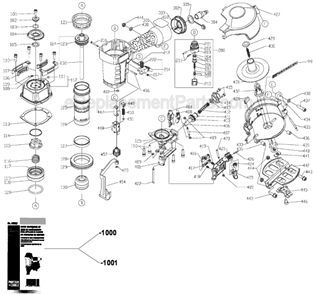 Part Location Diagram of 907198 DeWALT SPRING